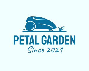 Blue Lawn Mower  logo design