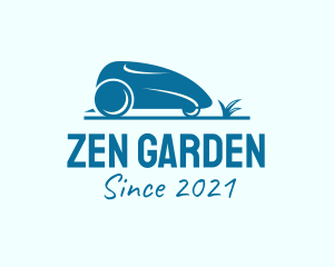 Blue Lawn Mower  logo design