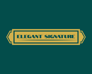 Elegant Art Deco logo design