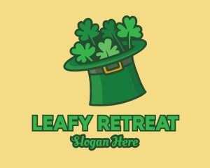 Irish Leprechaun Shamrock Hat  logo design