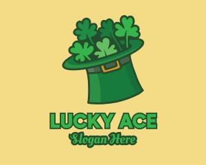 Irish Leprechaun Shamrock Hat  logo design