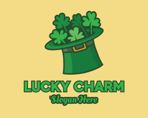 Irish Leprechaun Shamrock Hat  logo design