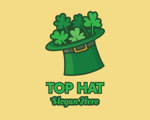 Irish Leprechaun Shamrock Hat  logo design