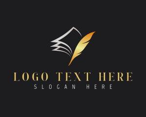 Composition - Feather Writing Quill logo design