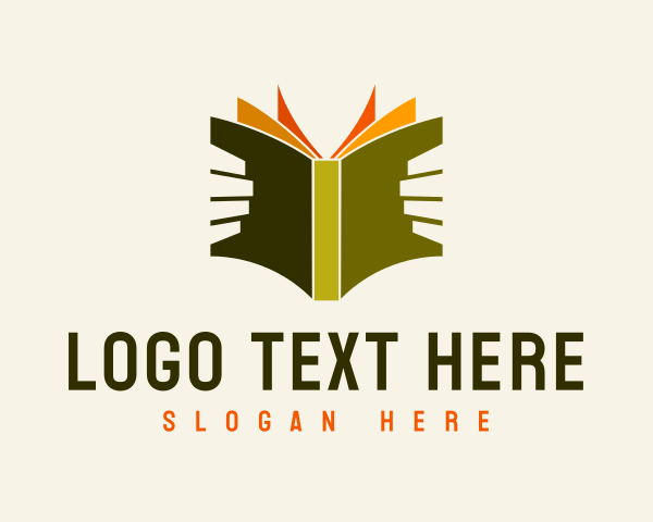 Bookworm logo example 4