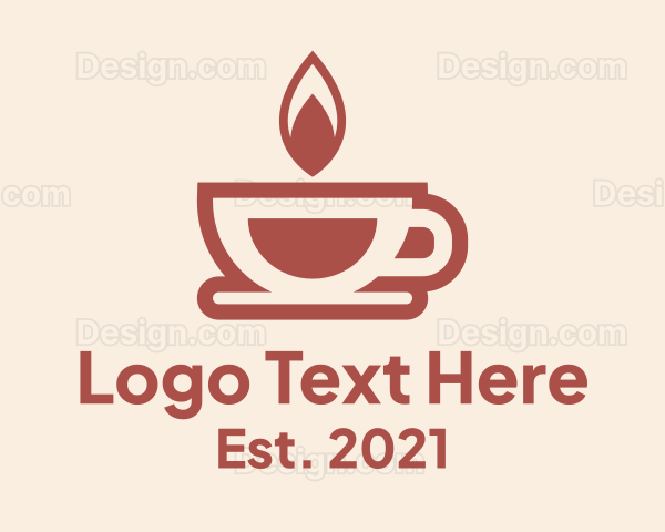 Brown Cup Candle Logo