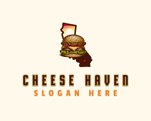 California Snack Cheeseburger logo design