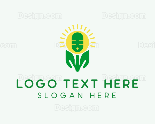 Eco Friendly Podcast Streaming Logo