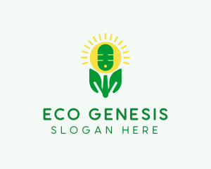 Eco Friendly Podcast Streaming   logo design