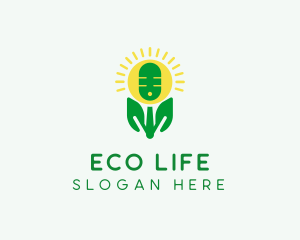 Eco Friendly Podcast Streaming   logo design