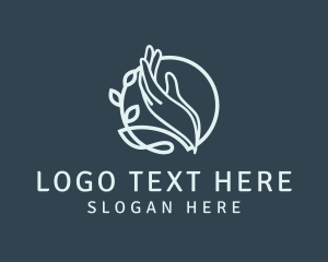 Hand Massage Leaf logo