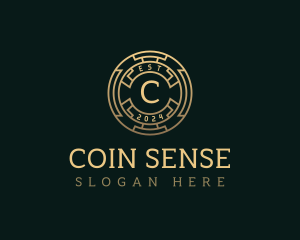 Coin Cryptocurrency Token logo design