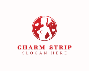 Burlesque Sexual Stripper logo design