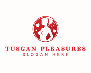 Burlesque Sexual Stripper logo design