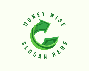 Money Dollar Arrow logo design