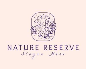 Natural Floral Cosmetics logo design