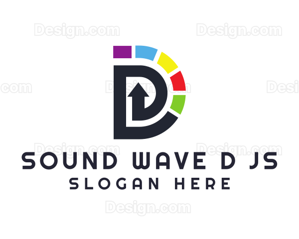 Colorful Twirl D Logo