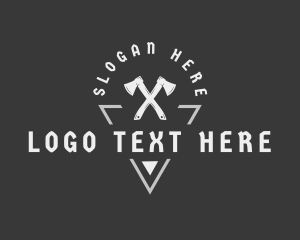 Woodworking Lumberjack Axe logo design