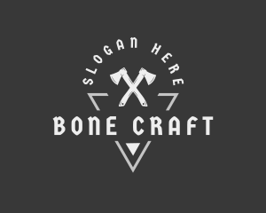 Woodworking Lumberjack Axe logo design