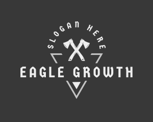 Woodworking Lumberjack Axe logo design