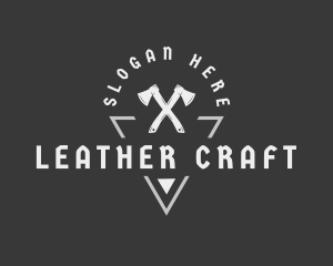 Woodworking Lumberjack Axe logo design