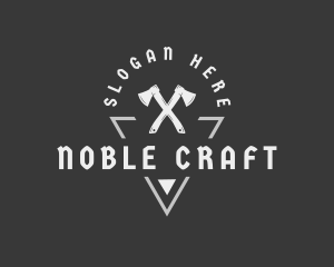 Woodworking Lumberjack Axe logo design