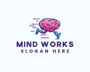 Running Brain Psychology logo design