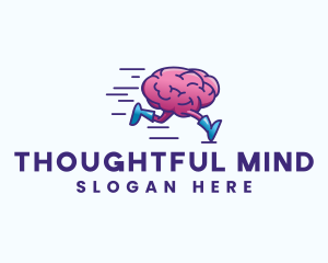 Running Brain Psychology logo design