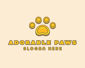 Money Coin Paw logo design