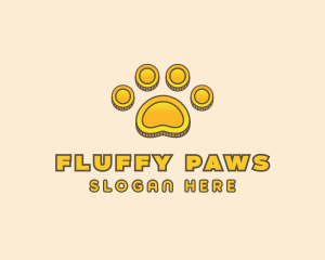 Money Coin Paw logo design