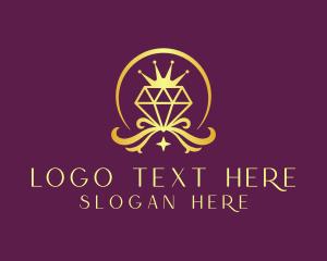 Diamond Crown Gemstone Logo