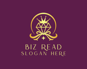 Diamond Crown Gemstone logo design