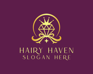 Diamond Crown Gemstone logo design