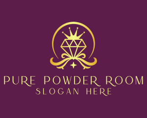 Diamond Crown Gemstone logo design