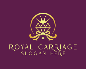 Diamond Crown Gemstone logo design