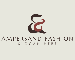 Stylish Ampersand Swoosh logo design