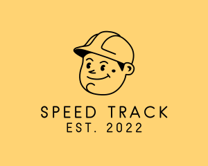 Construction Worker Character logo