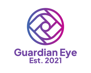 Gradient Surveillance Eye  logo design