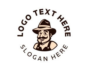  Farmer Mustache Man logo