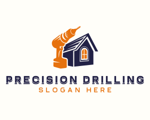 Handyman Repair Drill logo design