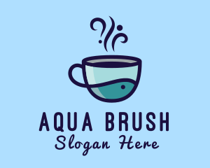 Coffee Fish Cup logo design