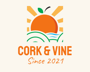 Tropical Orange Sunset logo design