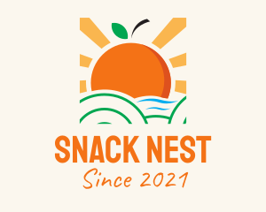 Tropical Orange Sunset logo design