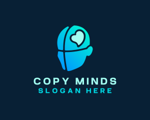 Mental Health Mind Heart logo design