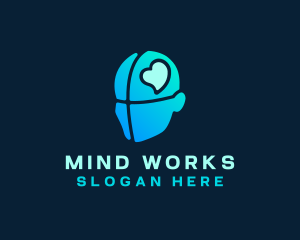 Mental Health Mind Heart logo design