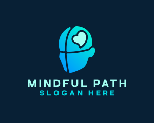 Mental Health Mind Heart logo design