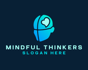 Mental Health Mind Heart logo design