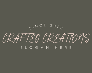 Crafty Cursive Business logo design