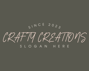 Crafty Cursive Business logo design