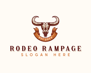 Bull Skull Rodeo logo design